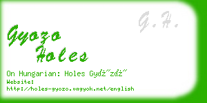 gyozo holes business card